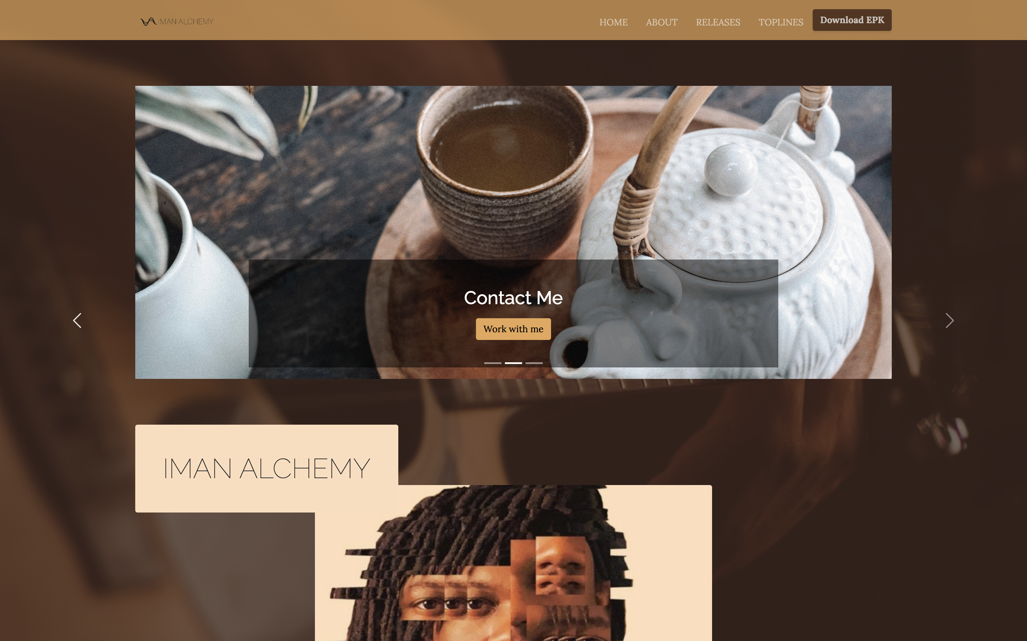 preview of Iman Alchemy website